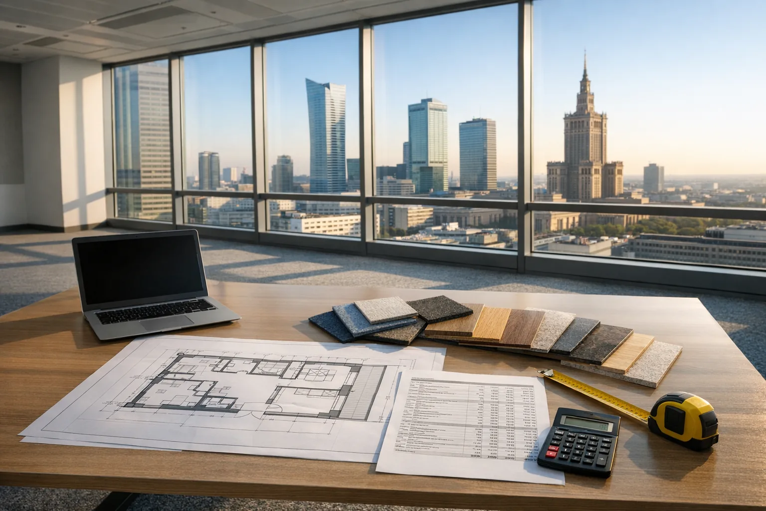 Jak policzyć koszt fit-outu biura w Warszawie